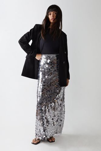 Womens Premium Disc Sequin Maxi Skirt - - 10 - Warehouse - Modalova