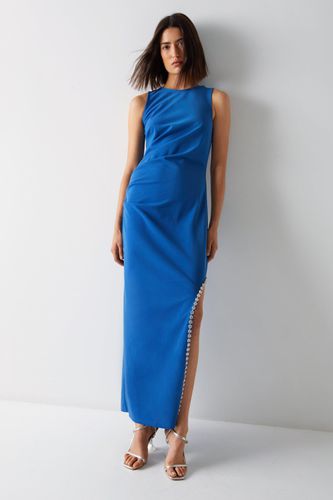 Womens Diamante Trim Maxi Dress - - 12 - Warehouse - Modalova