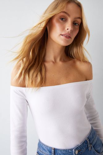 Womens Bardot Ribbed Bodysuit - - XL - Warehouse - Modalova