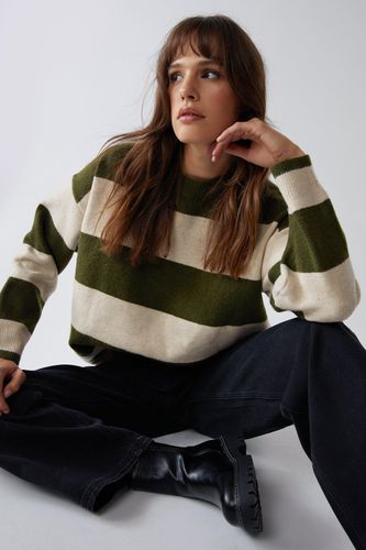 Womens Stripe Knitted Jumper - - L - Warehouse - Modalova