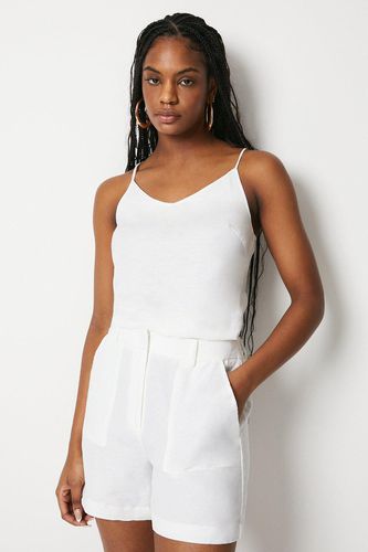 Womens Linen Tailored Shorts - - 18 - Warehouse - Modalova