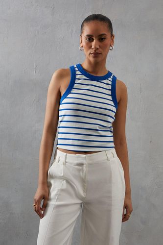 Womens Stripe Jersey Racer Vest - - 10 - Warehouse - Modalova