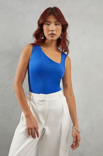 Womens Asymmetric Neckline Jersey Body Fit Top - - 10 - Warehouse - Modalova