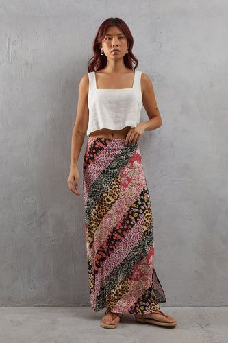 Womens Viscose Mixed Print Bias Maxi Skirt - - 10 - Warehouse - Modalova