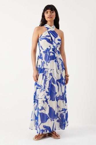 Womens Chiffon Floral Halter Tier Maxi Dress - - 10 - Warehouse - Modalova