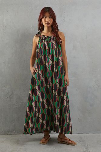 Womens Viscose One Shoulder Midi Sundress - - 6 - Warehouse - Modalova