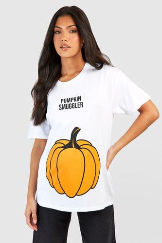Womens Maternity 'Pumpkin Smuggler' Halloween T-Shirt - - S - boohoo - Modalova