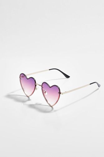 Womens Ombre Heart Sunglasses - - One Size - boohoo - Modalova
