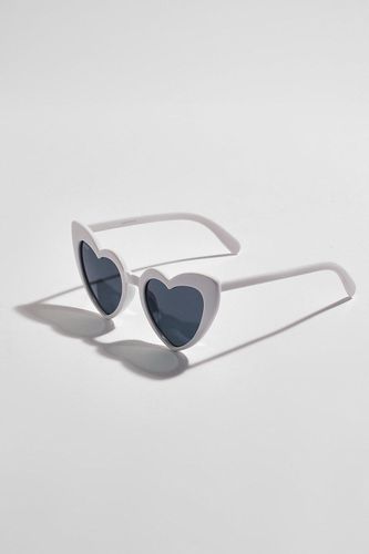 Womens Bride Heart Cat Eye Sunglasses - - One Size - boohoo - Modalova