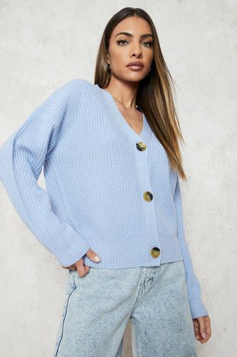 Womens Fisherman V Neck Cardigan - - L - boohoo - Modalova