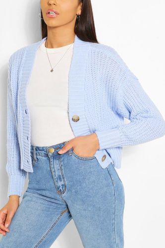 Womens Chunky Knit Cropped Cardigan - - S - boohoo - Modalova