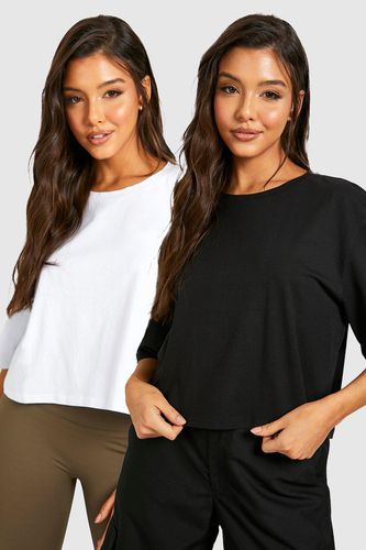 Womens Boxy Crop T-shirt Two Pack - & - 8 - boohoo - Modalova