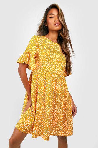 Womens Woven Dalmatian Print Smock Dress - - 8 - boohoo - Modalova