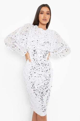 Womens Sequin Batwing Midi Dress - - 10 - boohoo - Modalova