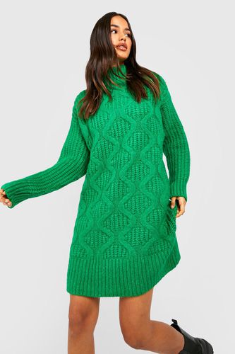 Womens Cable Detail Knitted Jumper Dress - - S/M - boohoo - Modalova