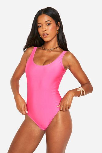 Womens Essentials Scoop Swimsuit - - 10 - boohoo - Modalova