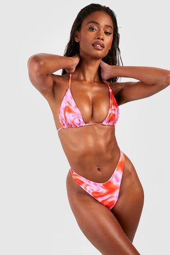 Womens Tie Dye Triangle Hipster Bikini Set - - 16 - boohoo - Modalova
