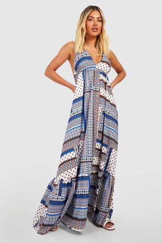 Womens Paisley V Neck Maxi Dress - - 16 - boohoo - Modalova