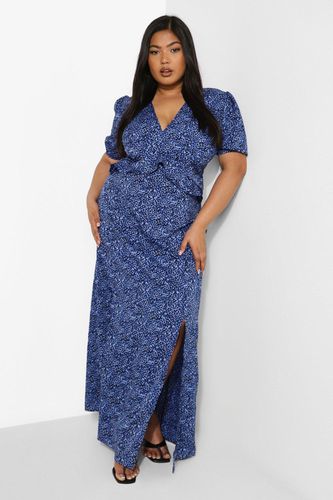 Womens Plus Printed Ruffle Maxi Dress - - 16 - boohoo - Modalova