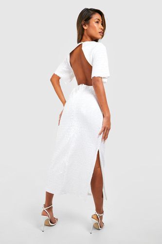 Womens Sequin Backless Midaxi Dress - - 10 - boohoo - Modalova