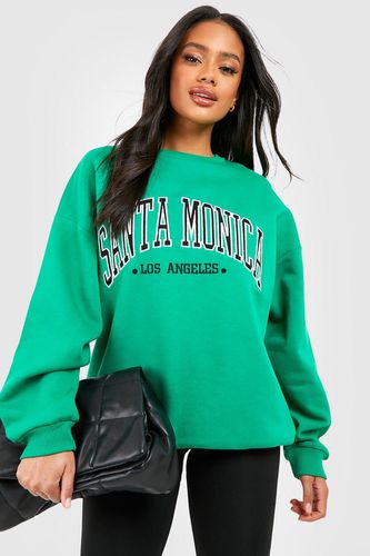 Womens Santa Monica Applique Oversized Sweatshirt - - XL - boohoo - Modalova