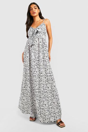 Womens Maternity Spot Strappy Maxi Dress - - 8 - boohoo - Modalova