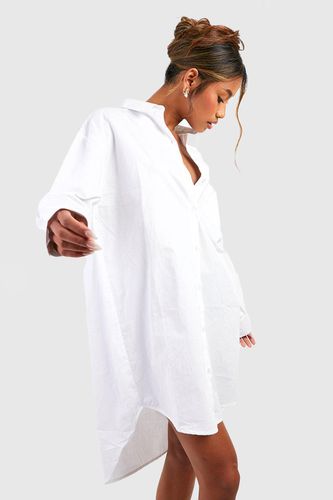 Womens Cotton Poplin Ultimate Oversized Shirt Dress - - 10 - boohoo - Modalova