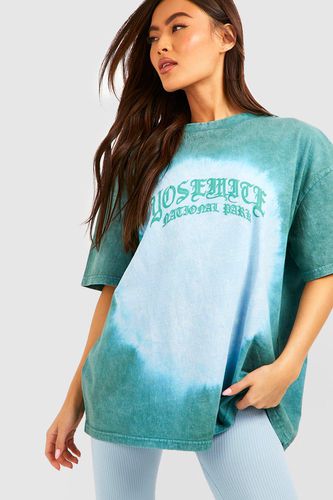 Womens Yosemite Tie Dye Oversized T-shirt - - L - boohoo - Modalova