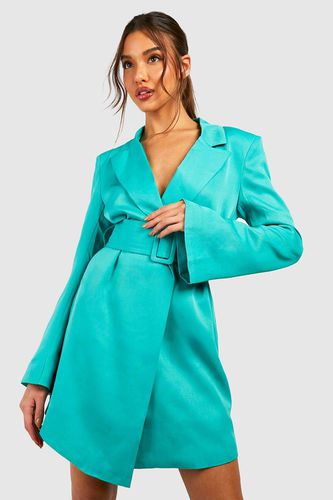 Womens Split Sleeve Belted Blazer Dress - - 10 - boohoo - Modalova