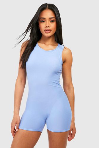 Womens Super Soft Racer Unitard Playsuit - - 10 - boohoo - Modalova