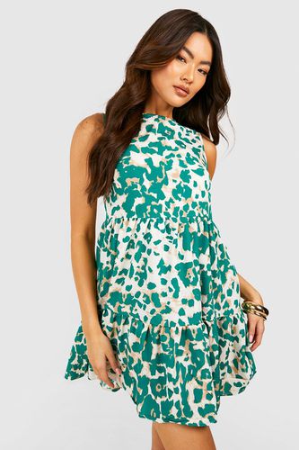 Womens Animal Tiered Smock Dress - - 8 - boohoo - Modalova