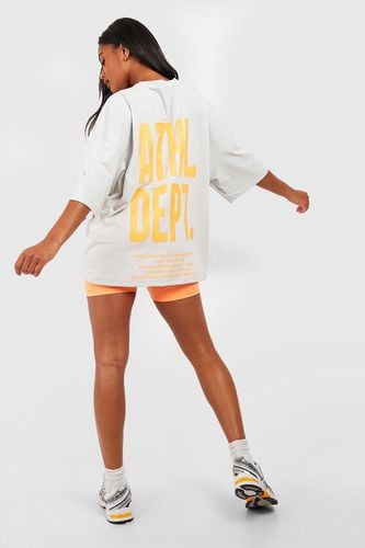 Womens Ath Dept Slogan Oversized T-shirt - - XL - boohoo - Modalova