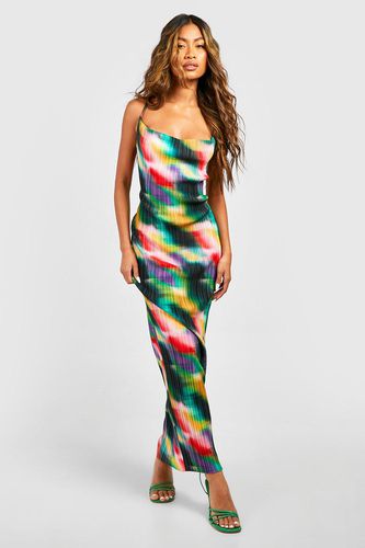 Womens Abstract Plisse Maxi Dress - - 14 - boohoo - Modalova