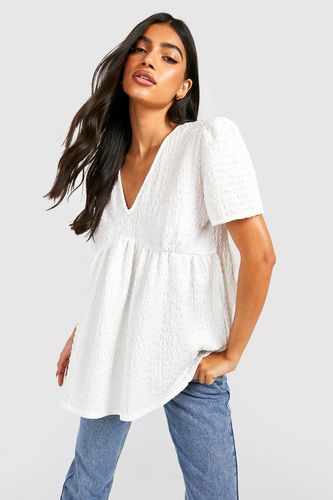 Womens Maternity Textured Smock Top - - 16 - boohoo - Modalova