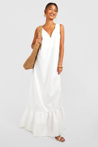 Womens Poplin Trapeze Maxi Dress - - 8 - boohoo - Modalova