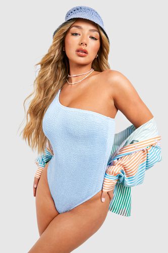 Womens Premium Crinkle One Shoulder Swimsuit - - 6 - boohoo - Modalova