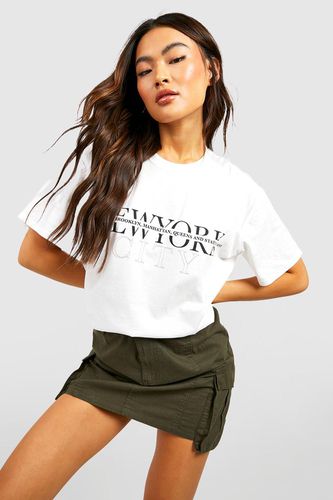 Womens New York City Printed Oversized T-shirt - - L - boohoo - Modalova