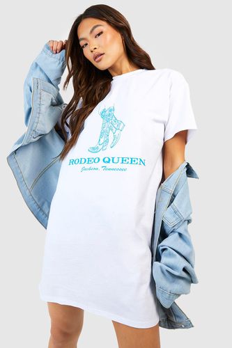 Womens Rodeo Queen Slogan Oversized T-shirt Dress - - 8 - boohoo - Modalova
