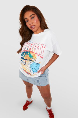 Womens Plus Miami Oversized T-shirt - - 22 - boohoo - Modalova