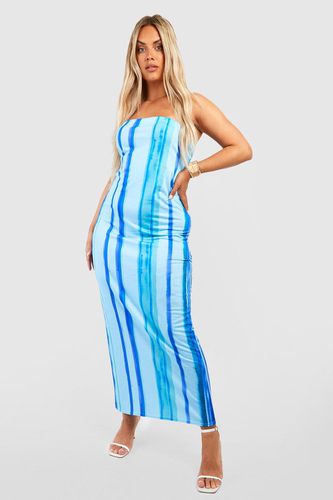 Womens Plus Ombre Stripe Basic Bandeau Maxi Dress - - 22 - boohoo - Modalova