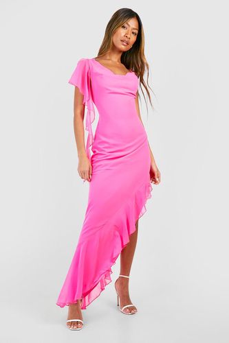 Womens Chiffon Cowl Neck Maxi Dress - - 18 - boohoo - Modalova