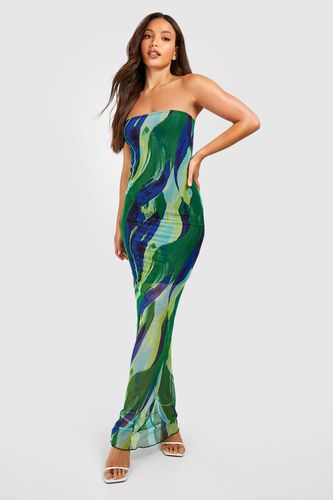 Womens Tall Bright Abstract Print Bandeau Maxi Dress - - 10 - boohoo - Modalova