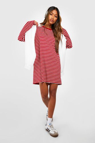 Womens Oversized Long Sleeve T-shirt Dress - - 12 - boohoo - Modalova