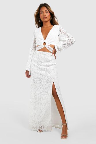 Womens Premium Lace Cut Out Maxi Dress - - 16 - boohoo - Modalova