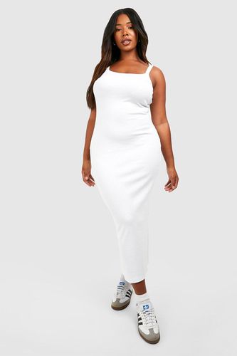 Womens Plus Premium Square Neck Rib Thick Binding Midaxi Dress - - 20 - boohoo - Modalova