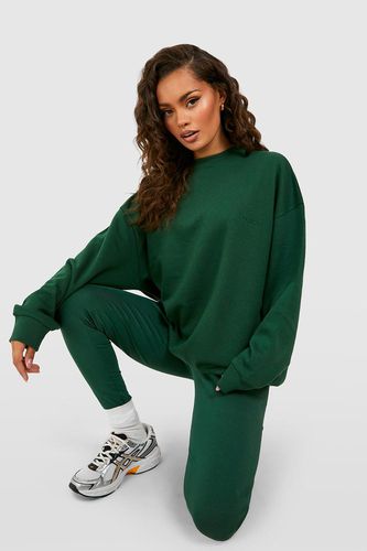 Womens Oversized Sweatshirt And Legging Tracksuit - - L - boohoo - Modalova