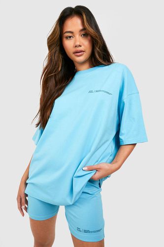 Womens Dsgn Studio Text Slogan Oversized T-shirt And Cycling Short Set - - XS - boohoo - Modalova