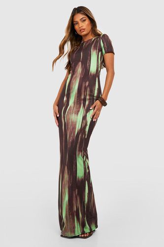 Womens Abstract Cap Sleeve Maxi Dress - - 6 - boohoo - Modalova