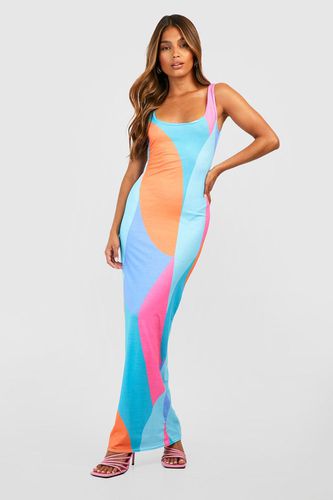 Womens Abstract Scoop Neck Maxi Dress - - 6 - boohoo - Modalova