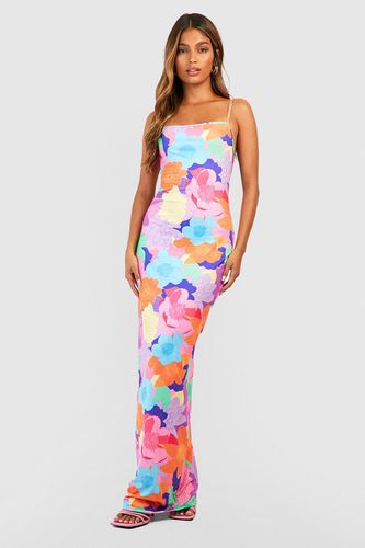 Womens Floral Strappy Maxi Dress - - 14 - boohoo - Modalova